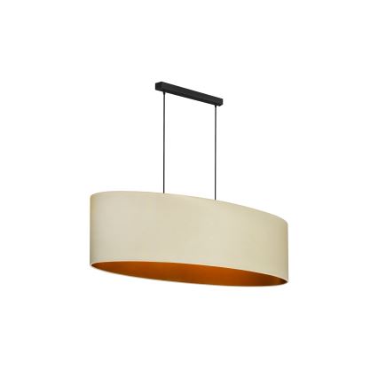 Duolla - Κρεμαστό φωτιστικό οροφής OVAL VEGAN 2xE27/15W/230V κρεμ
