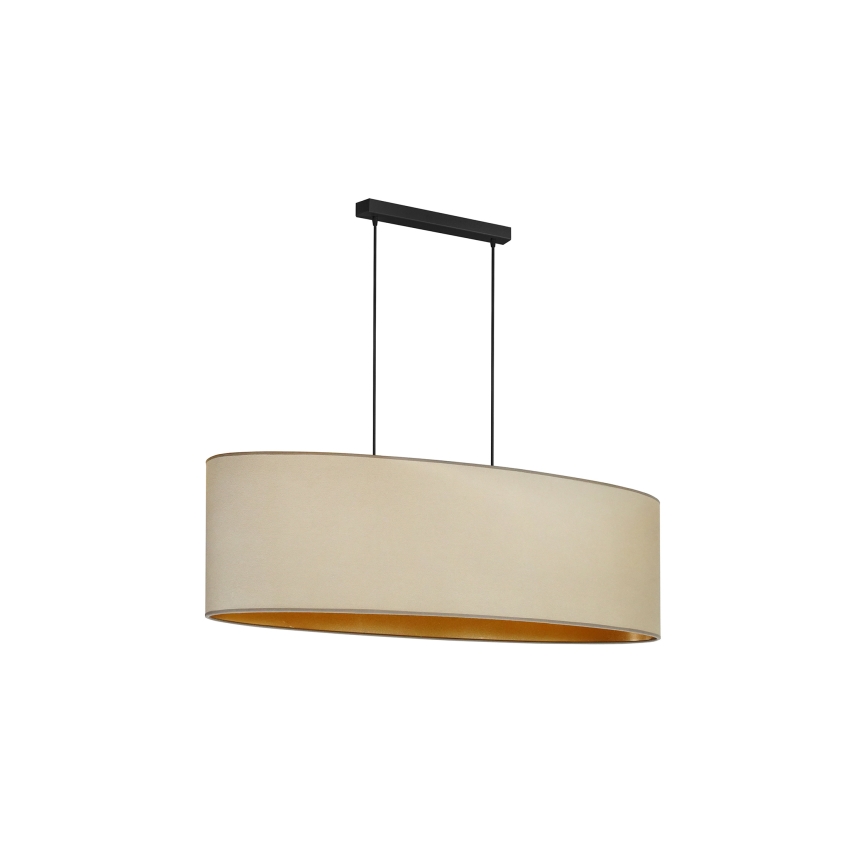 Duolla -Κρεμαστό φωτιστικό οροφής OVAL VEGAN 2xE27/15W/230V μπεζ