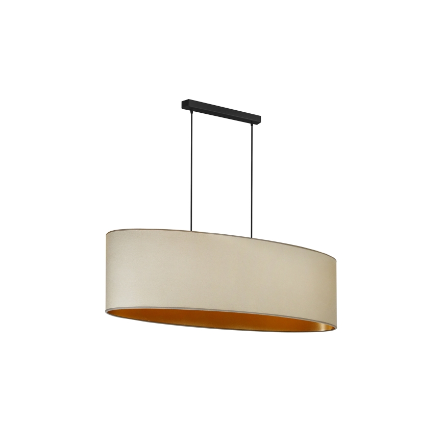 Duolla -Κρεμαστό φωτιστικό οροφής OVAL VEGAN 2xE27/15W/230V μπεζ