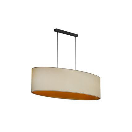 Duolla -Κρεμαστό φωτιστικό οροφής OVAL VEGAN 2xE27/15W/230V μπεζ