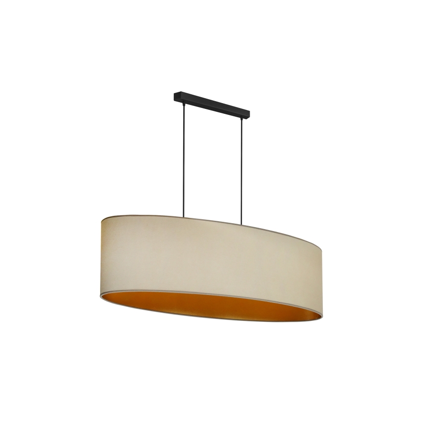 Duolla -Κρεμαστό φωτιστικό οροφής OVAL VEGAN 2xE27/15W/230V μπεζ