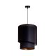 Duolla - Κρεμαστό φωτιστικό οροφής PARIS 1xE27/15W/230V διάμετρος 40 cm μαύρο/χρυσό