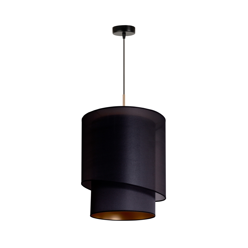 Duolla - Κρεμαστό φωτιστικό οροφής PARIS 1xE27/15W/230V διάμετρος 40 cm μαύρο/χρυσό