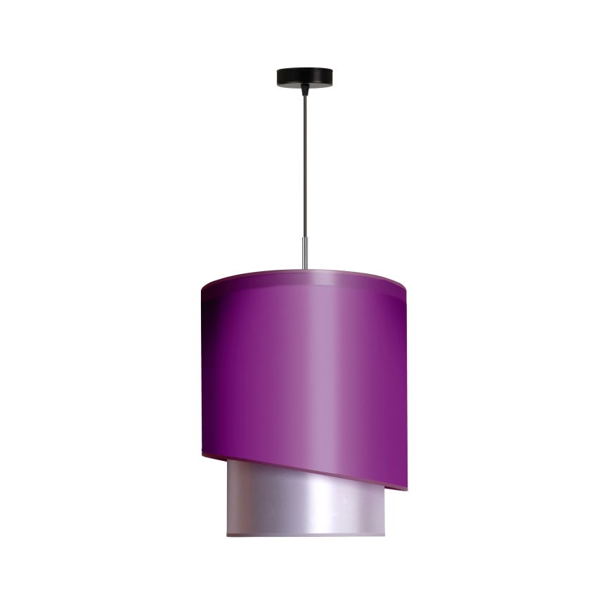 Duolla - Κρεμαστό φωτιστικό οροφής PARIS 1xE27/15W/230V διάμετρος 40 cm μωβ/ασημί