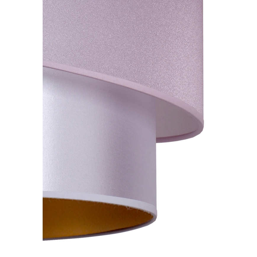 Duolla - Κρεμαστό φωτιστικό οροφής PARIS 1xE27/15W/230V διάμετρος 40 cm ροζ/ασημί/χάλκινο