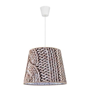 Duolla - Κρεμαστό φωτιστικό οροφής POP 1xE27/40W/230V κύμα διάμετρος 38 cm καφέ