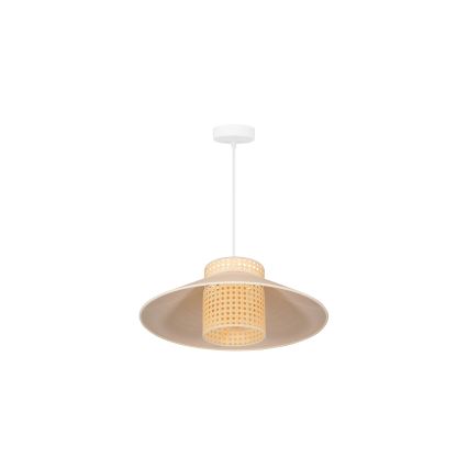 Duolla - Κρεμαστό φωτιστικό οροφής RIO RATTAN 1xE27/15W/230V διάμετρος 45 cm μπεζ/rattan