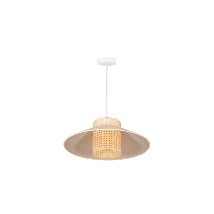 Duolla - Κρεμαστό φωτιστικό οροφής RIO RATTAN 1xE27/15W/230V διάμετρος 45 cm μπεζ/rattan