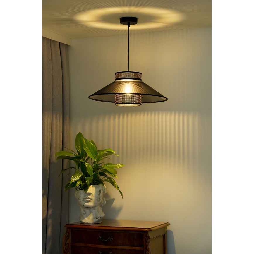 Duolla - Κρεμαστό φωτιστικό οροφής RIO SHINY 1xE27/15W/230V διάμετρος 45 cm μαύρο/χαλκός