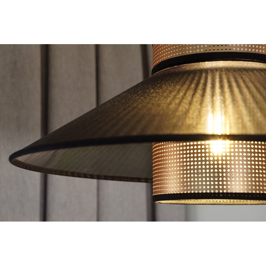 Duolla - Κρεμαστό φωτιστικό οροφής RIO SHINY 1xE27/15W/230V διάμετρος 45 cm μαύρο/χαλκός