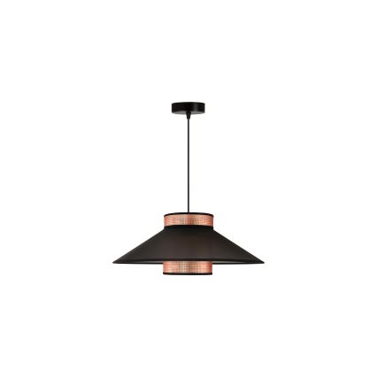 Duolla - Κρεμαστό φωτιστικό οροφής RIO SHINY 1xE27/15W/230V διάμετρος 45 cm μαύρο/χαλκός
