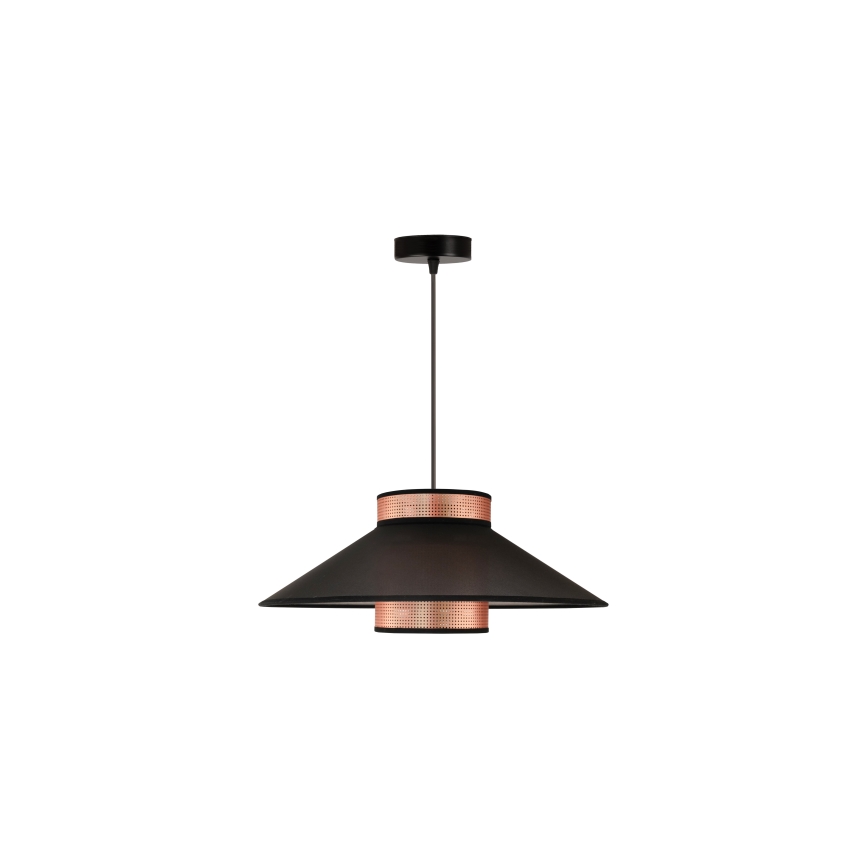 Duolla - Κρεμαστό φωτιστικό οροφής RIO SHINY 1xE27/15W/230V διάμετρος 45 cm μαύρο/χαλκός