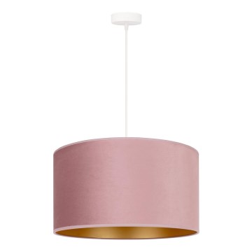 Duolla - Κρεμαστό φωτιστικό οροφής ROLLER 1xE27/15W/230V διάμετρος 40 cm ροζ/χρυσό