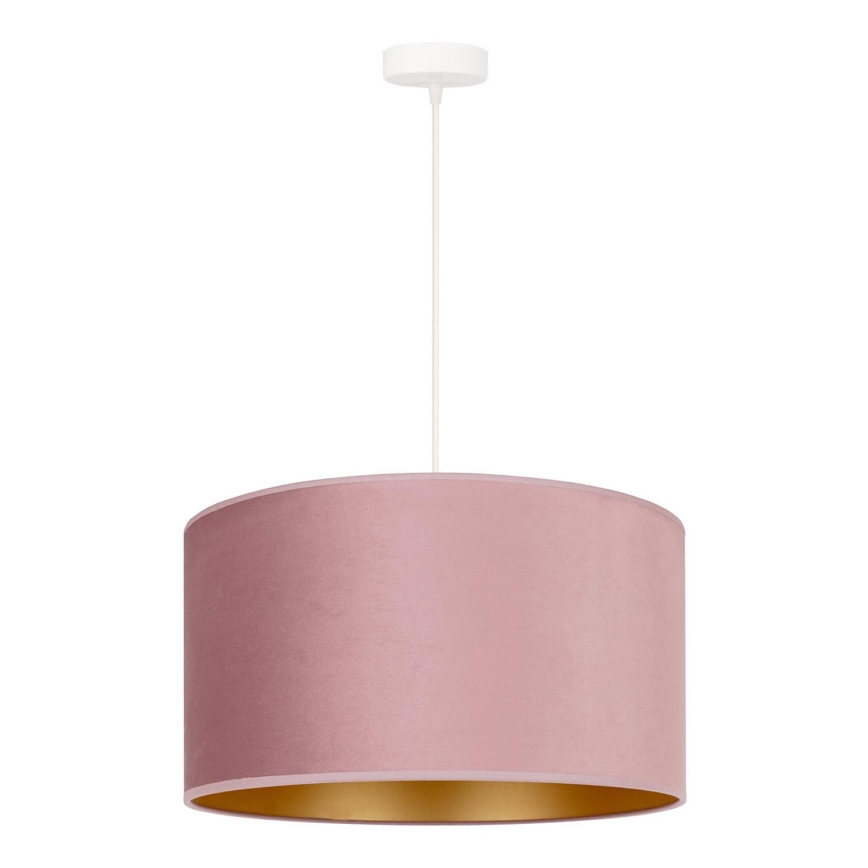 Duolla - Κρεμαστό φωτιστικό οροφής ROLLER 1xE27/15W/230V διάμετρος 40 cm ροζ/χρυσό