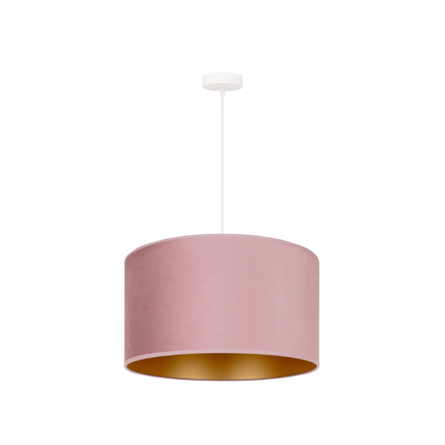 Duolla - Κρεμαστό φωτιστικό οροφής ROLLER 1xE27/15W/230V διάμετρος 40 cm ροζ/χρυσό