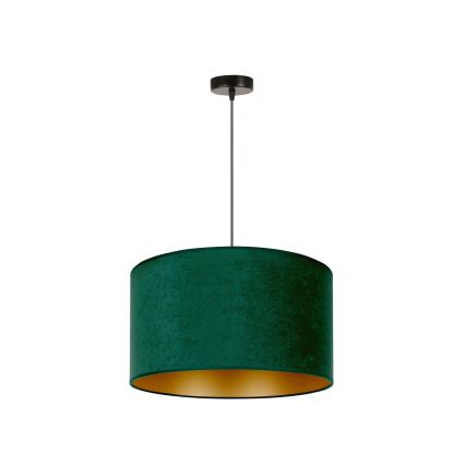 Duolla - Κρεμαστό φωτιστικό οροφής ROLLER 1xE27/15W/230V διάμετρος 40 cm σκούρο πράσινο/χρυσό