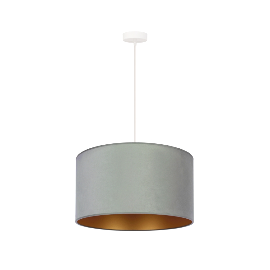 Duolla - Κρεμαστό φωτιστικό οροφής ROLLER 1xE27/15W/230V φωστικό διάμετρος 40 cm πράσινο/χρυσό