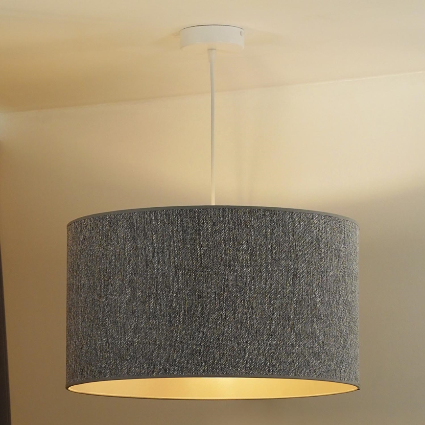 Duolla - Κρεμαστό φωτιστικό οροφής ROLLER ECO RECYCLING 1xE27/15W/230V διάμετρος 45 cm γκρι