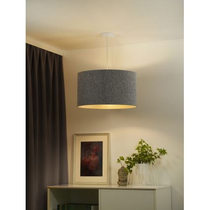Duolla - Κρεμαστό φωτιστικό οροφής ROLLER ECO RECYCLING 1xE27/15W/230V διάμετρος 45 cm γκρι