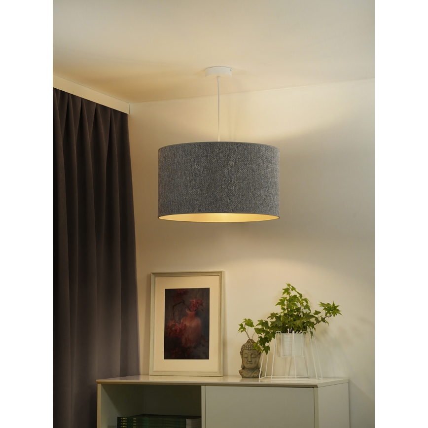 Duolla - Κρεμαστό φωτιστικό οροφής ROLLER ECO RECYCLING 1xE27/15W/230V διάμετρος 45 cm γκρι