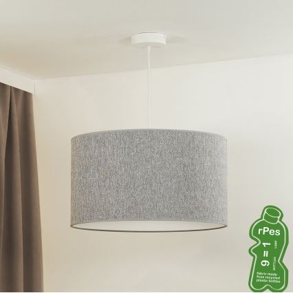 Duolla - Κρεμαστό φωτιστικό οροφής ROLLER ECO RECYCLING 1xE27/15W/230V διάμετρος 45 cm γκρι