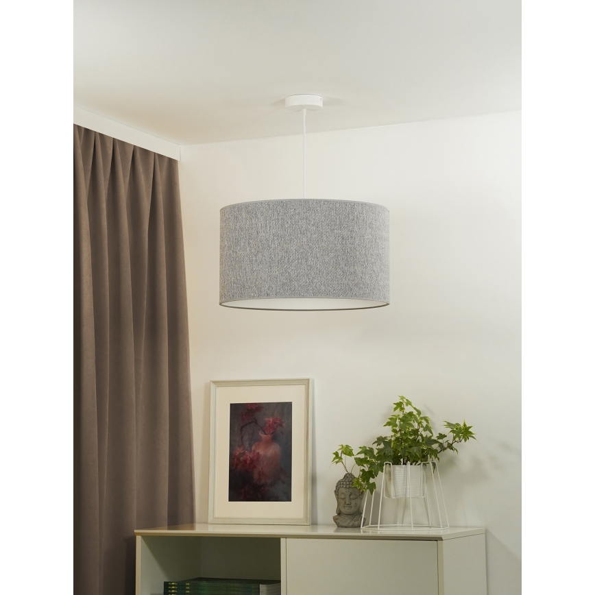 Duolla - Κρεμαστό φωτιστικό οροφής ROLLER ECO RECYCLING 1xE27/15W/230V διάμετρος 45 cm γκρι