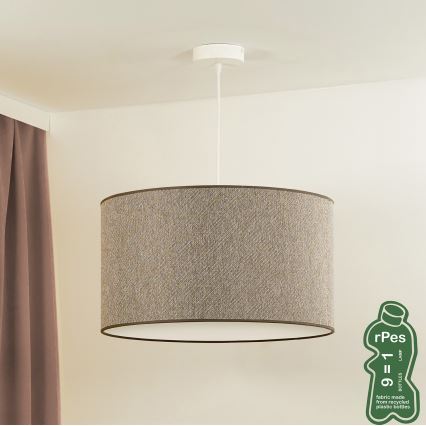 Duolla - Κρεμαστό φωτιστικό οροφής ROLLER ECO RECYCLING 1xE27/15W/230V διάμετρος 45 cm καφέ
