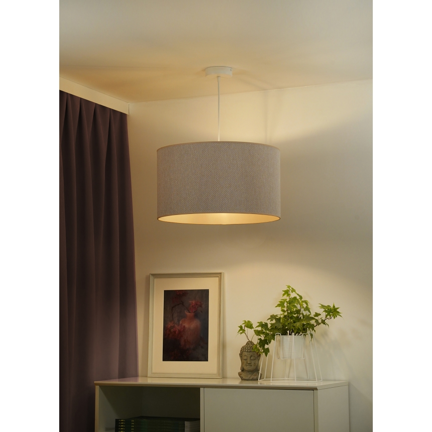 Duolla - Κρεμαστό φωτιστικό οροφής ROLLER ECO RECYCLING 1xE27/15W/230V διάμετρος 45 cm κρεμ