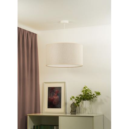 Duolla - Κρεμαστό φωτιστικό οροφής ROLLER ECO RECYCLING 1xE27/15W/230V διάμετρος 45 cm κρεμ