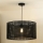 Duolla - Κρεμαστό φωτιστικό οροφής ROLLER RATTAN 1xE27/15W/230V διάμετρος 45 cm μαύρο