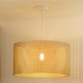 Duolla - Κρεμαστό φωτιστικό οροφής ROLLER RATTAN 1xE27/15W/230V διάμετρος 45 cm μπεζ