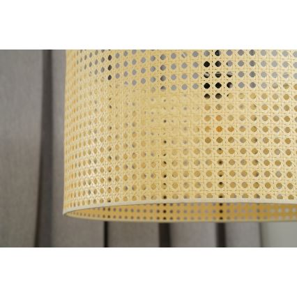 Duolla - Κρεμαστό φωτιστικό οροφής ROLLER RATTAN 1xE27/15W/230V διάμετρος 45 cm μπεζ