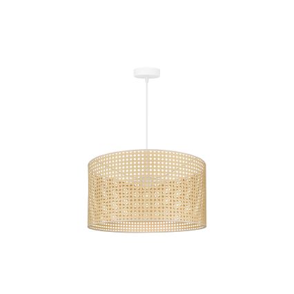 Duolla - Κρεμαστό φωτιστικό οροφής ROLLER RATTAN 1xE27/15W/230V διάμετρος 45 cm μπεζ