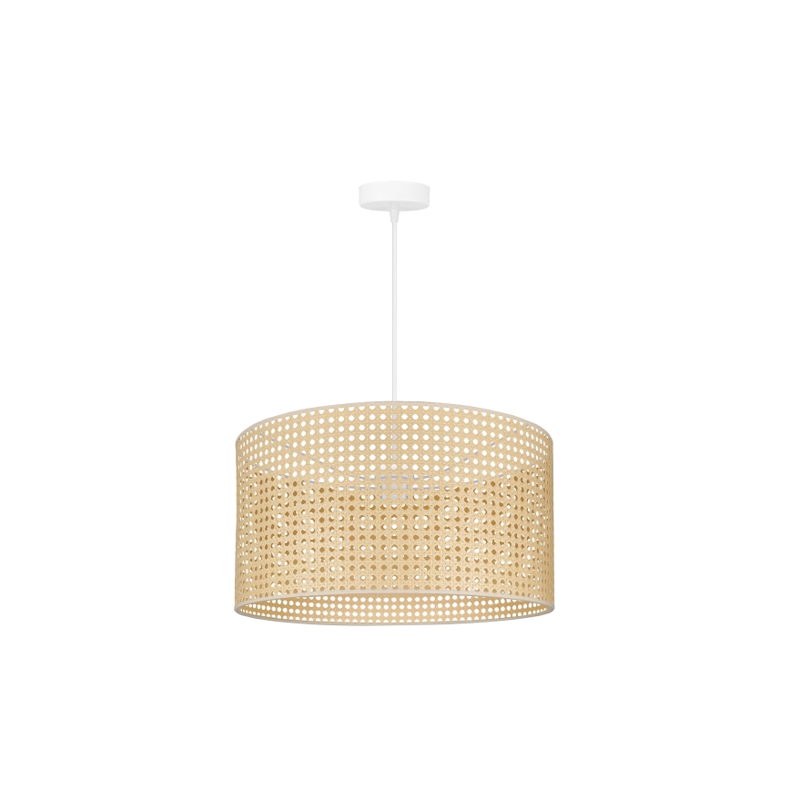 Duolla - Κρεμαστό φωτιστικό οροφής ROLLER RATTAN 1xE27/15W/230V διάμετρος 45 cm μπεζ