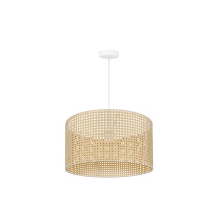 Duolla - Κρεμαστό φωτιστικό οροφής ROLLER RATTAN 1xE27/15W/230V διάμετρος 45 cm μπεζ