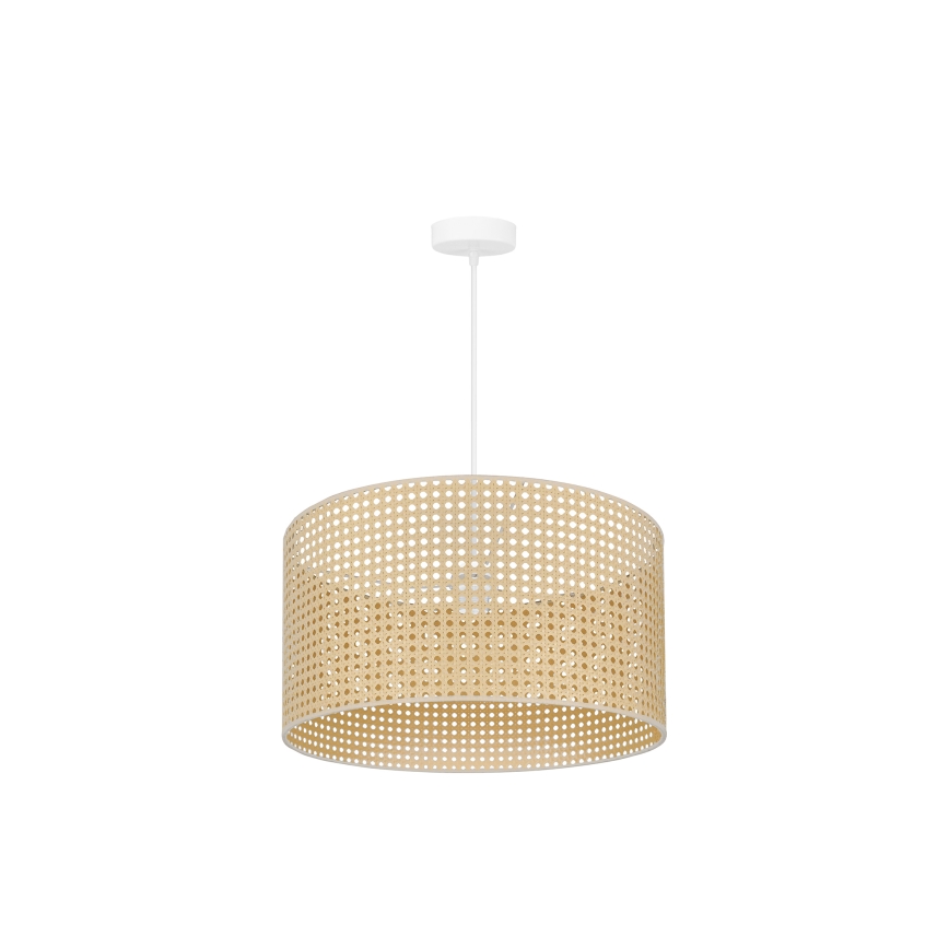 Duolla - Κρεμαστό φωτιστικό οροφής ROLLER RATTAN 1xE27/15W/230V διάμετρος 45 cm μπεζ