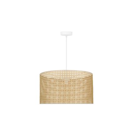 Duolla - Κρεμαστό φωτιστικό οροφής ROLLER RATTAN 1xE27/15W/230V διάμετρος 45 cm μπεζ
