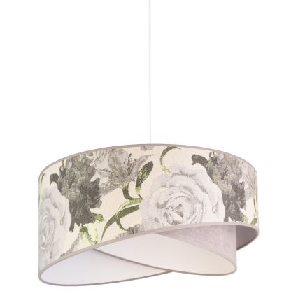 Duolla - Κρεμαστό φωτιστικό οροφής ROYAL 1xE27/40W/230V διάμετρος 50 cm γκρι