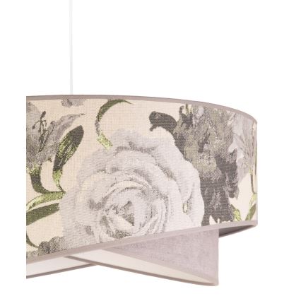 Duolla - Κρεμαστό φωτιστικό οροφής ROYAL 1xE27/40W/230V διάμετρος 50 cm γκρι