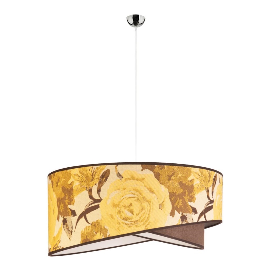Duolla - Κρεμαστό φωτιστικό οροφής ROYAL 1xE27/40W/230V διάμετρος 50 cm κίτρινο