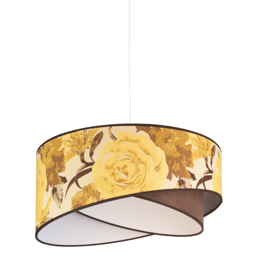Duolla - Κρεμαστό φωτιστικό οροφής ROYAL 1xE27/40W/230V διάμετρος 50 cm κίτρινο