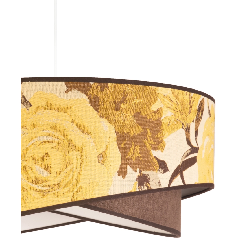 Duolla - Κρεμαστό φωτιστικό οροφής ROYAL 1xE27/40W/230V διάμετρος 50 cm κίτρινο