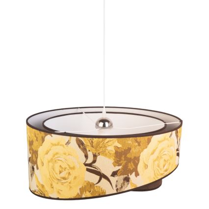 Duolla - Κρεμαστό φωτιστικό οροφής ROYAL 1xE27/40W/230V διάμετρος 50 cm κίτρινο