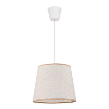 Duolla - Κρεμαστό φωτιστικό οροφής SOLO 1xE27/40W/230V διάμετρος 24 cm ανοιχτό μπεζ