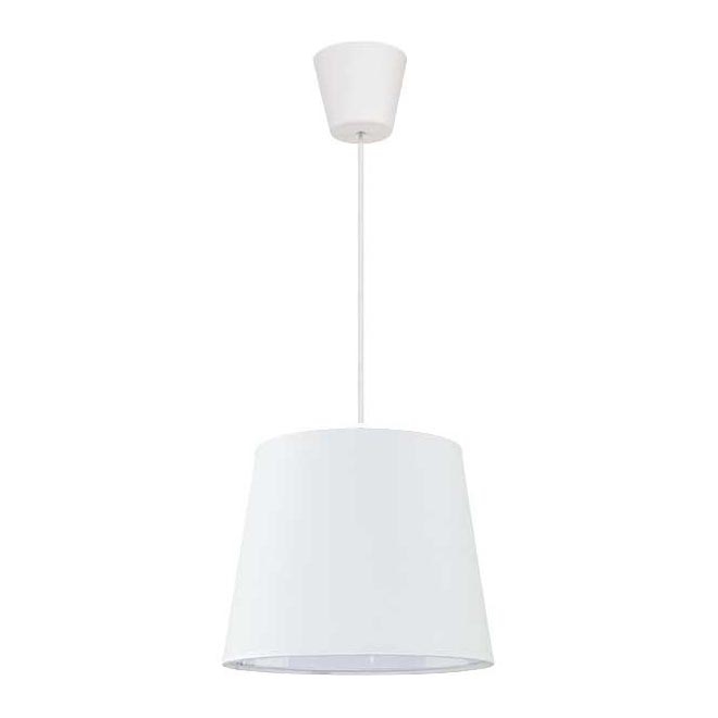 Duolla - Κρεμαστό φωτιστικό οροφής SOLO 1xE27/40W/230V διάμετρος 24 cm λευκό