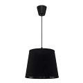 Duolla - Κρεμαστό φωτιστικό οροφής SOLO 1xE27/40W/230V διάμετρος 24 cm μαύρο