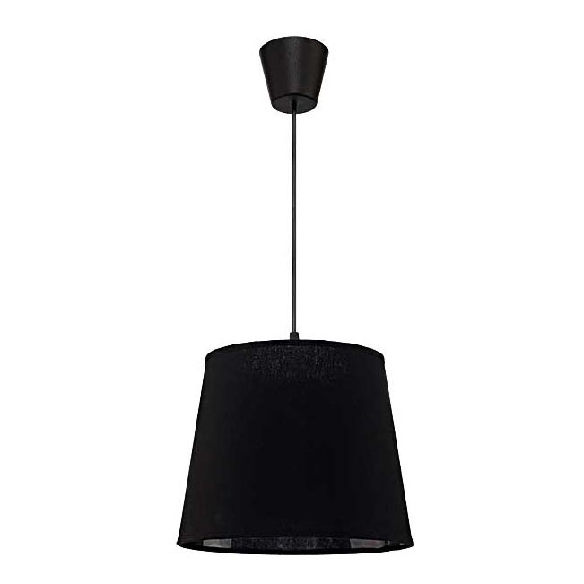 Duolla - Κρεμαστό φωτιστικό οροφής SOLO 1xE27/40W/230V διάμετρος 24 cm μαύρο