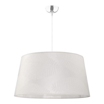 Duolla - Κρεμαστό φωτιστικό οροφής TENOR 1xE27/40W/230V διάμετρος 60 cm λευκό/φύλλα