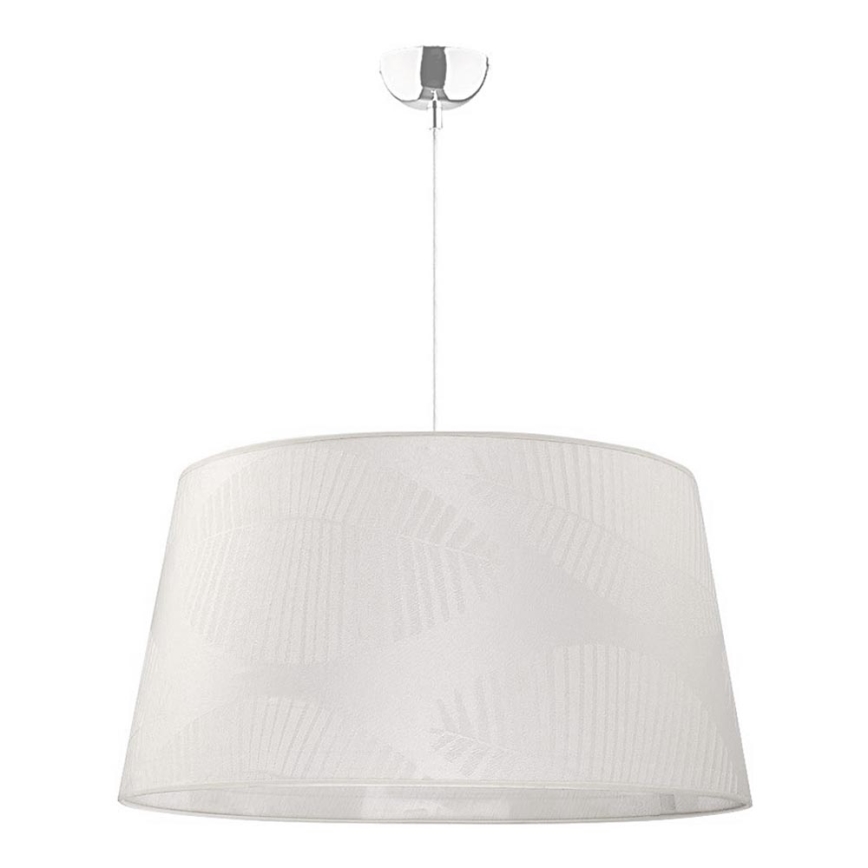 Duolla - Κρεμαστό φωτιστικό οροφής TENOR 1xE27/40W/230V διάμετρος 60 cm λευκό/φύλλα