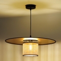 Duolla - Κρεμαστό φωτιστικό οροφής TOKYO RATTAN 1xE27/15W/230V διάμετρος 50 cm χρυσό/rattan